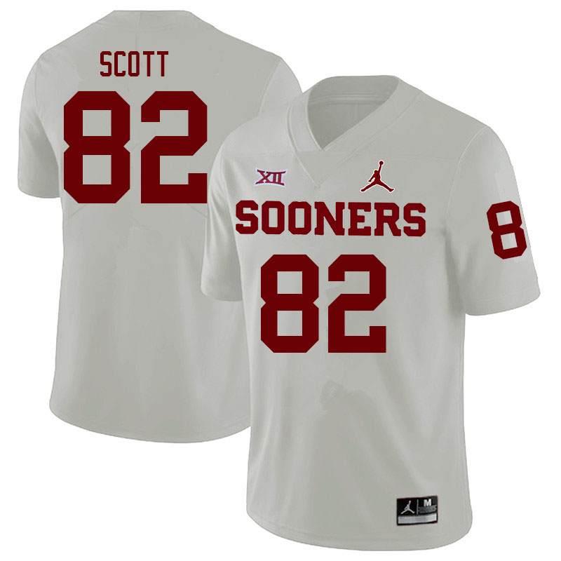 Oklahoma Sooners #82 Adrian Scott College Football Jerseys Sale-White